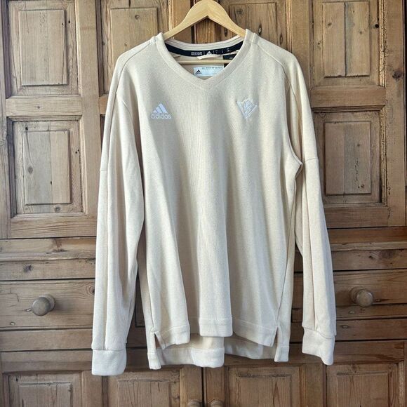 Men's NWT Adidas‎ Large Yellow Crewneck Eagle / Bird Logo Sweater - Picture 1 of 9